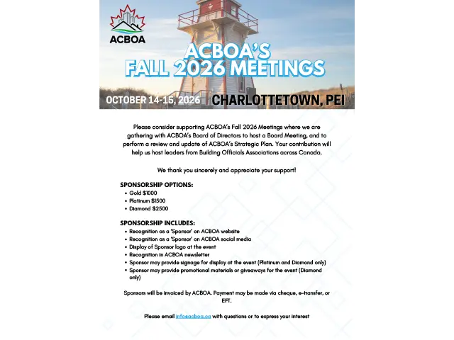 ACBOA’S Fall 2026 Meetings